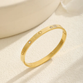 Golden Heartline Bangle