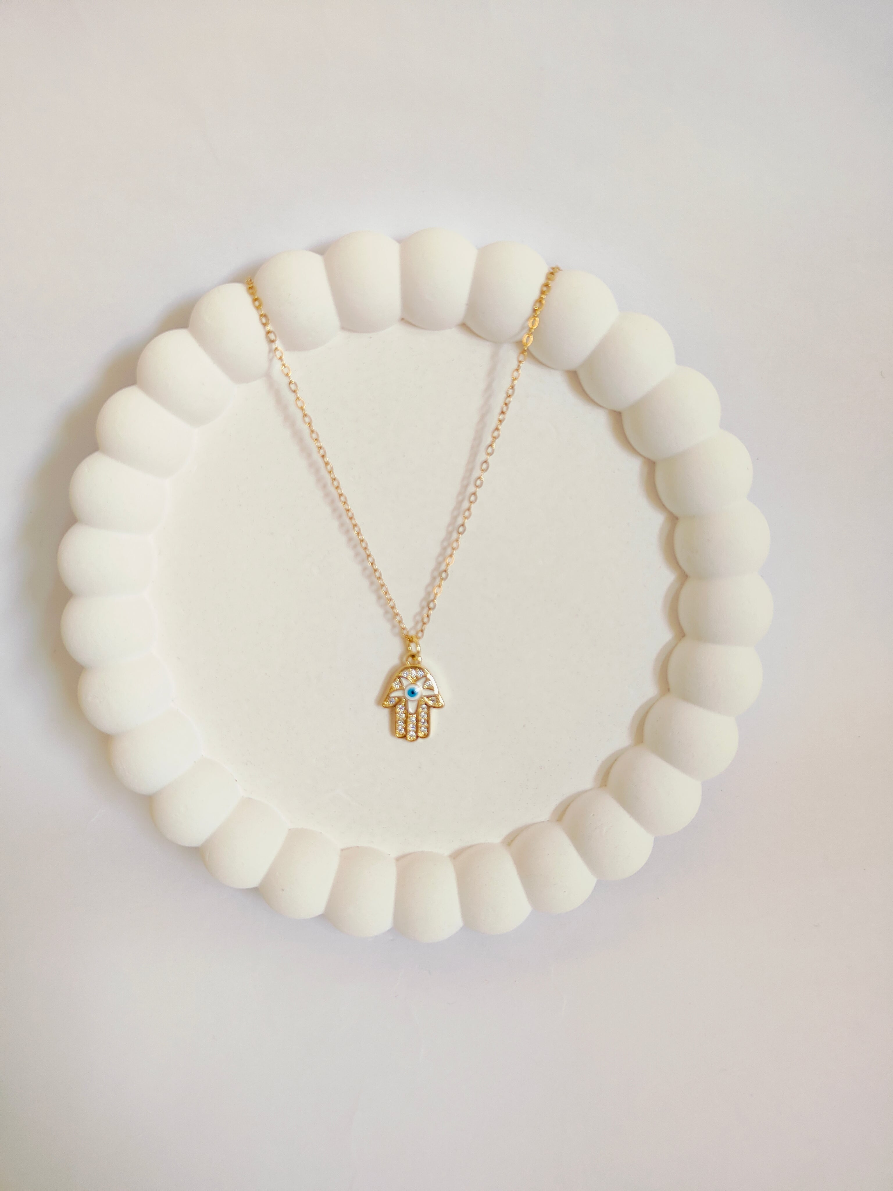 Golden Aura Evil Eye Necklace