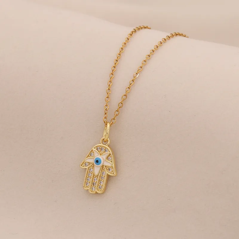 Golden Aura Evil Eye Necklace